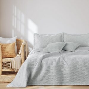 Tweezijdige Bedsprei 200x220 cm - Zacht Polyester Dekbed/Sprei met Ultrasoon Stiksel (9101108010449)