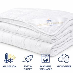 Vitality Pur Åre - 4-Seizoenen Dekbed - 2-Delig met Drukknopen - Ademend & Vochtregulerend - Anti Allergie & Huisstofmijt - Luxe Hotelkwaliteit - Zomer & Winterdekbed 200x200 (4740377346153)