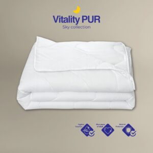 Vitality Pur Sky All Year Dekbed - 200x220 - Tweepersoons - Enkeldekbed Voor Alle Seizoenen - Sanitized Hygiënisch & Ademend Dekbed - Anti Allergie - Warmteklasse 3 - Zomer & Winterdekbed (4740377345163)