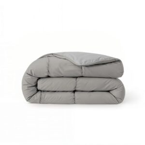 Zelesta Comfort Duo - 200x200 Grijs & Zachtgrijs - Zomerdekbed zonder overtrek - Zomerdekbed zonder hoes - Zomerdeken - Dekbed met vaste overtrek (8721284919803)