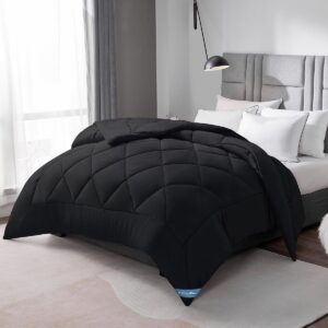 Zeynomax - Dekbed - 4 Seizoenen - Ademend en Super Zacht - Zwart - Slaapdeken - 200x200 cm - Geschikt voor Volwassenen - Comfortabel en Warm (2288380340840)