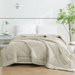 Zomerdekbed 200x200 Microvezel Licht Ademend Zacht Comfortabel Beige Anti Allergisch Tweepersoons Dekbed (8785349745332)