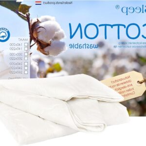Zomerdekbed Katoen - Dekbed Enkel - Comfortabele Nachtrust - Puur Natuurlijk Materiaal - 240x200 cm - Naturel (9101206360873)
