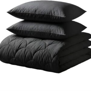 Zydante Cotton Percale wasbaar dekbed - Tweepersoons - 200x200 cm - Anthracite (8717752135738)
